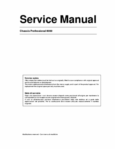 ORION  service manual